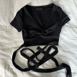 Cropped wrap top from Urban Outfitters